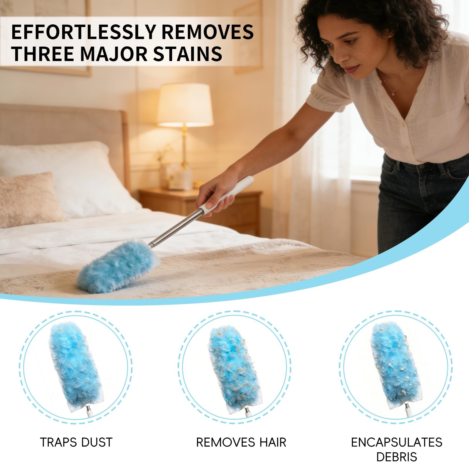 360 Duster Refills for Swiffer Dusters Refill with 2 Upgrade Extendable Handl…