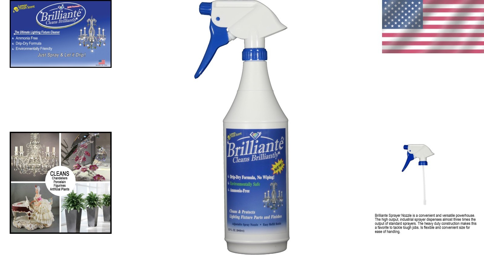 Brilliante Crystal Chandelier Cleaner Spray 32oz