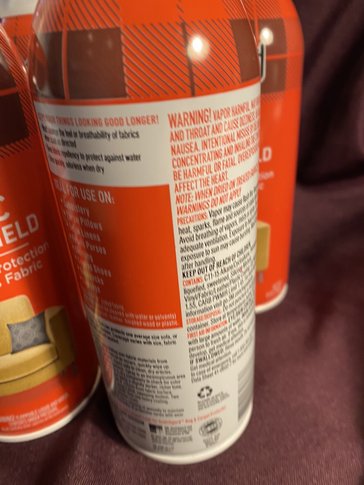 Scotchgard Fabric Water Shield Waterproof Protector 10 oz (4 bottles)