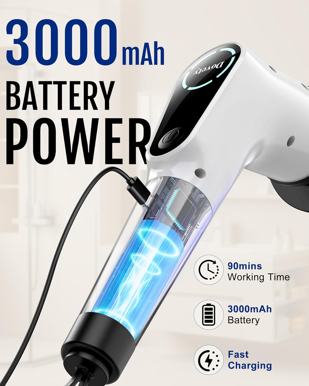 Dovety Electric Spin Scrubber, Shower Scrubber, Power Cleaner Tools with 8 Repla