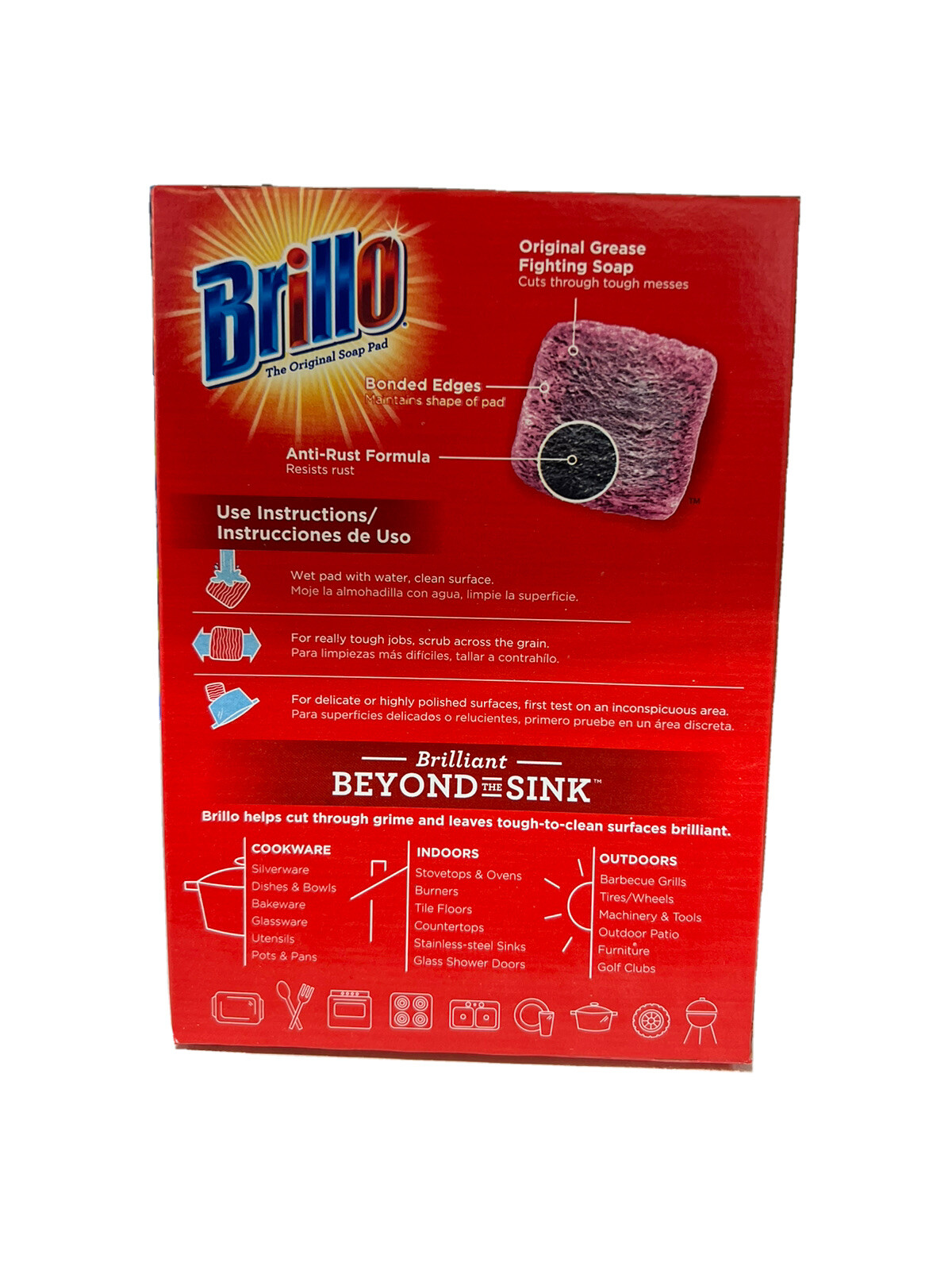 Brillo Steel Wool Soap Pads Long Lasting Lemon Scent Cleaning Lemon 10 Count