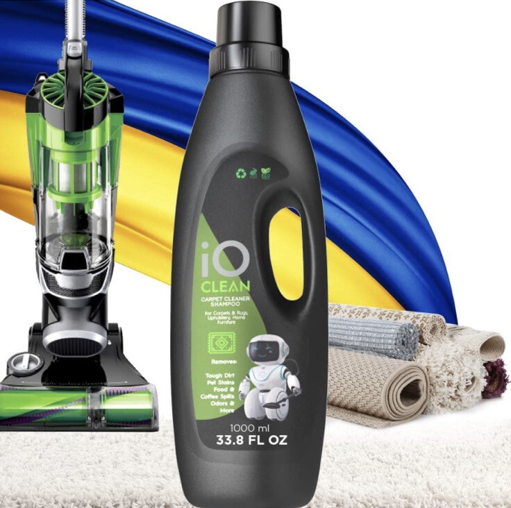 iO CLEAN Carpet Cleaner Shampoo 1000 ml/33.8oz Use Alone or in Machine Pet Safe