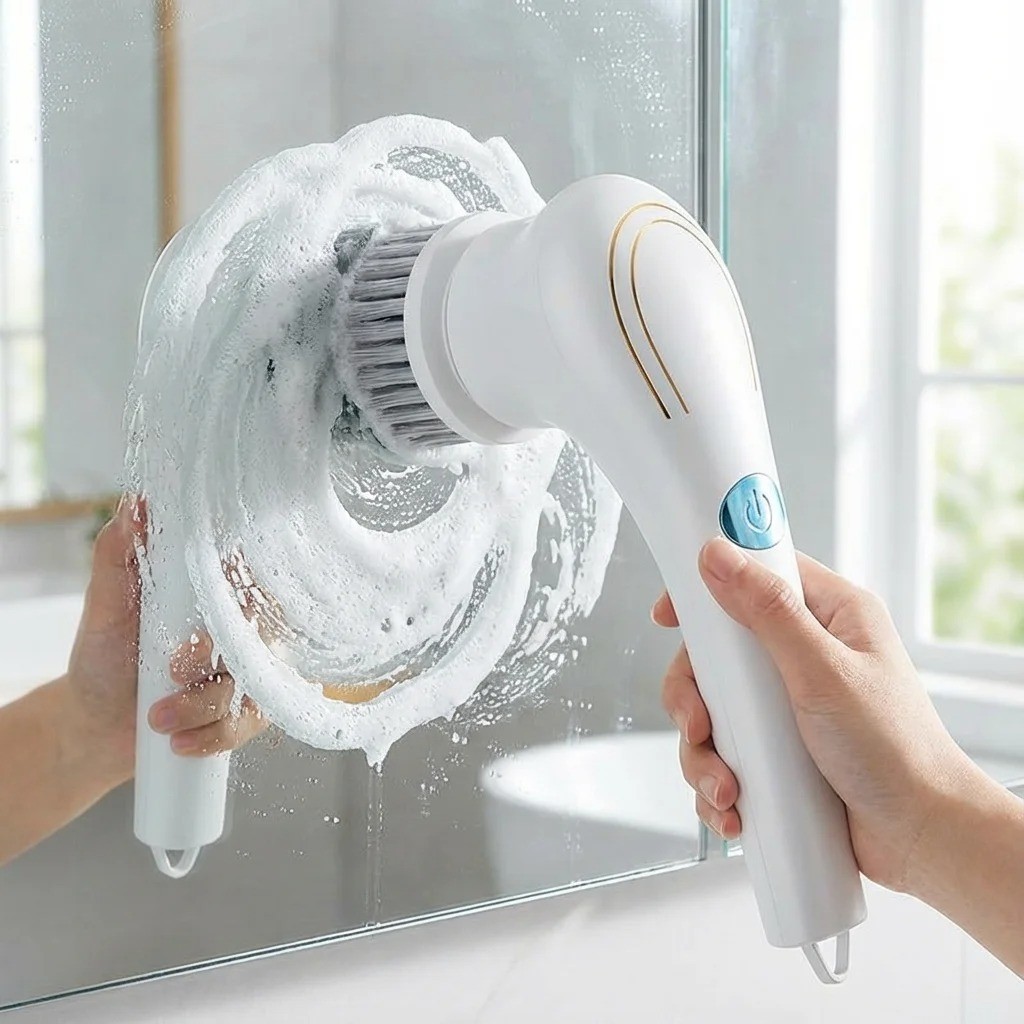 Electric Cleaning Brush IPX7 Waterproof Bathroom Kitchen Scrubber USB