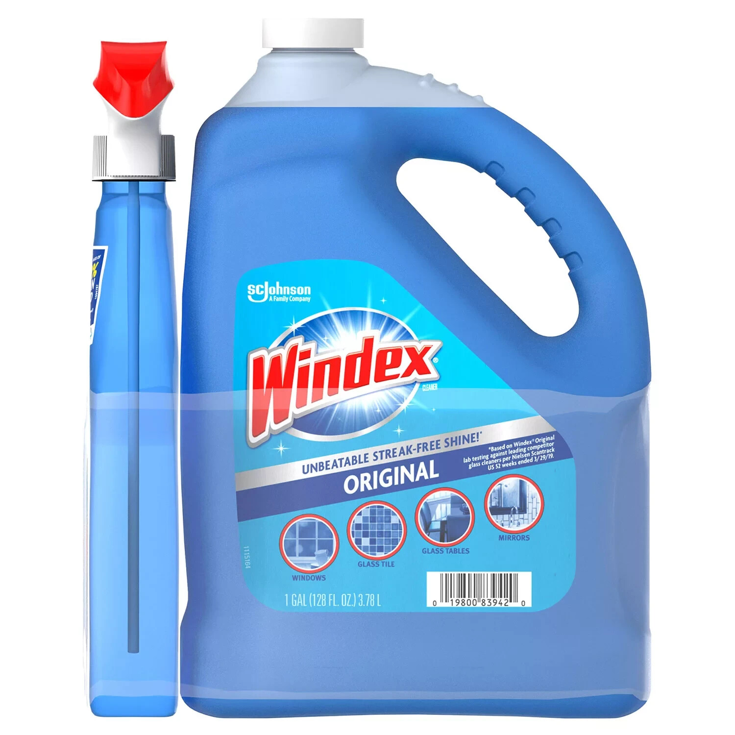 Windex Original Glass Cleaner (128 Fl. Oz. Refill+32 Fl. Oz. Trigger) Free Ship