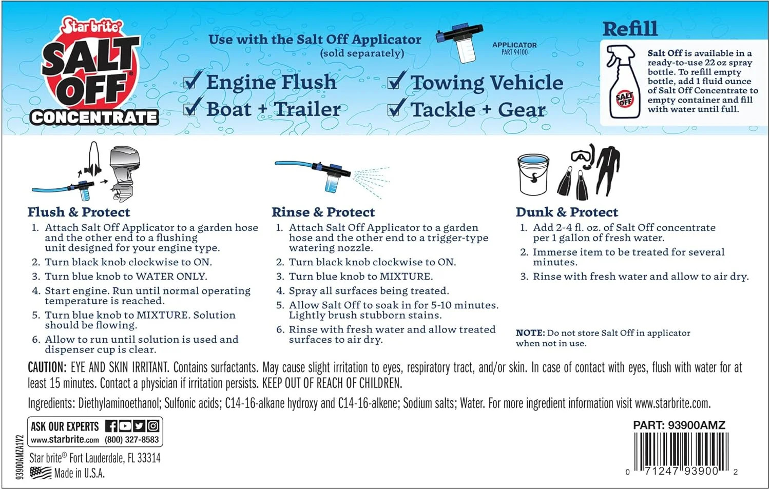 STAR BRITE Salt Off Concentrate – Ultimate Salt Remover Wash & Marine Engine Flu