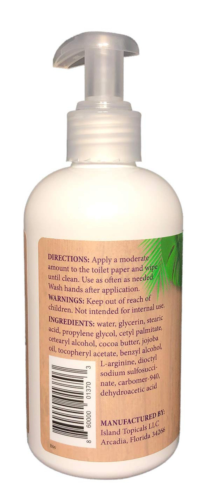 Wiping Lotion Unscented 8 Fl Oz Bottle Skin Moisturizer for Toilet Paper Use