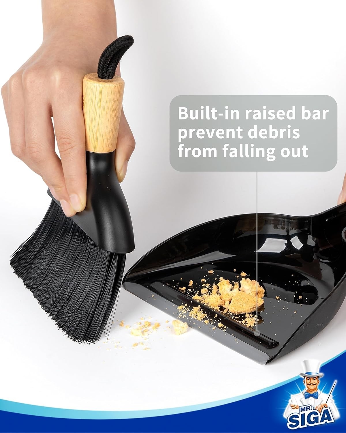 Eco-Friendly Mini Dustpan and Brush Set with Bamboo Handle – Perfect for All …