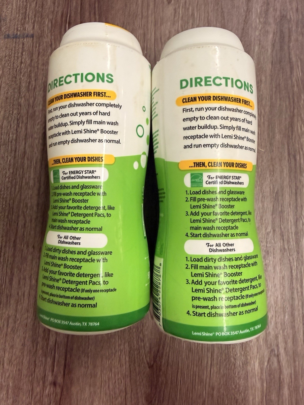 Lemi Shine Dishwasher Dish Detergent Booster Powder Citrus 24 oz, 2 Pack