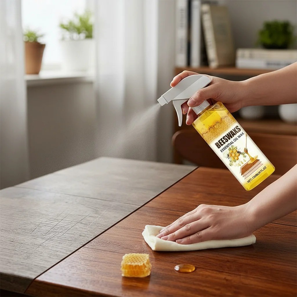 Beeswax Spray Essential Oil Wax,Multi-Purpose Furniture Polish,Wood Care Spray