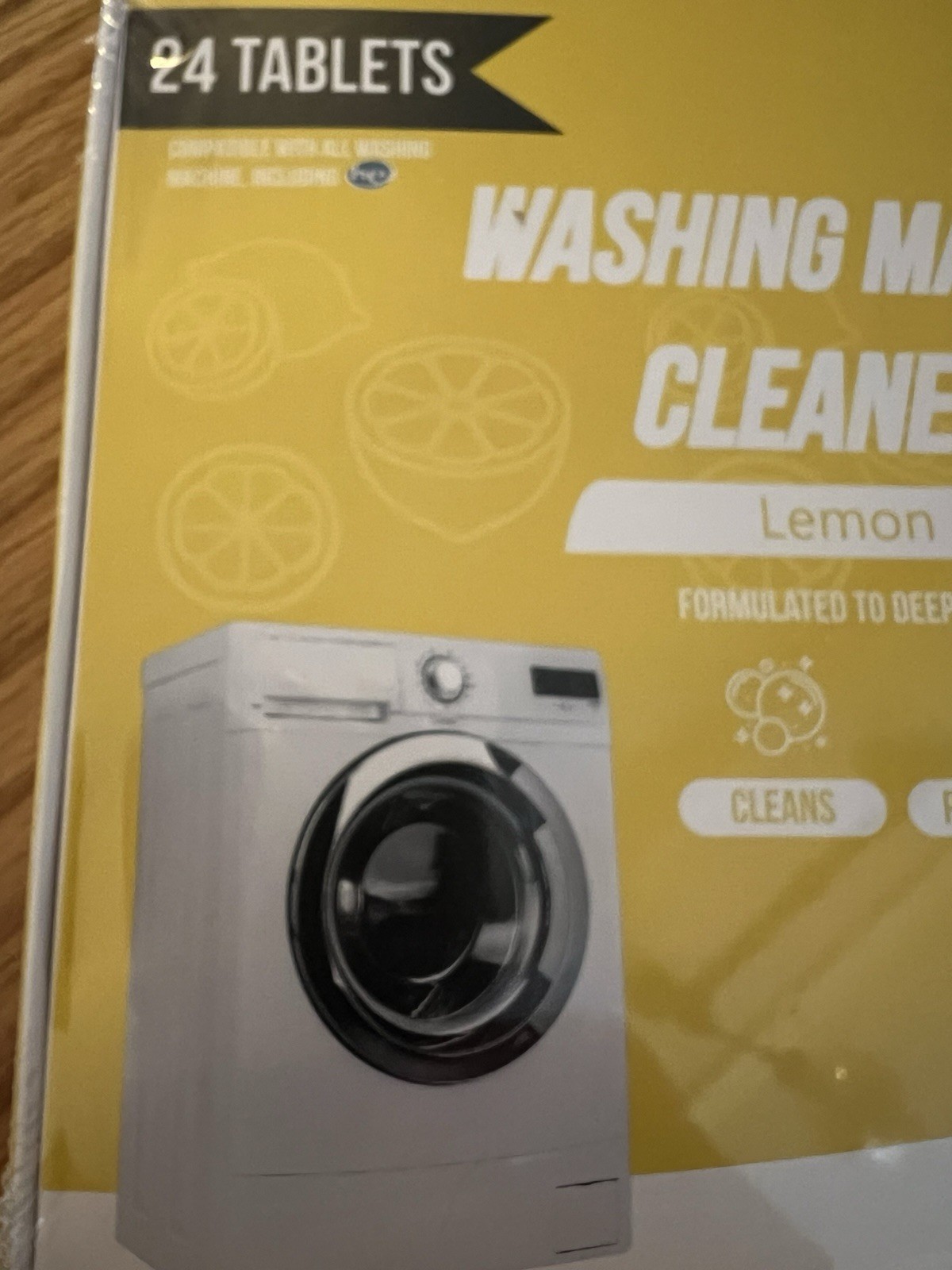 48ct Washing Machine Deep Clean Lemon Scented Tablets / New 2 Packs of 24 = 48ct
