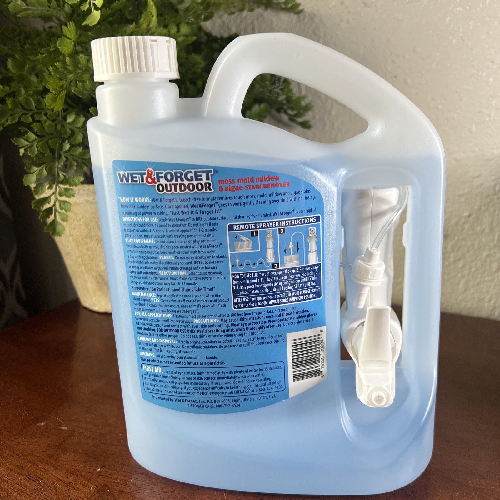 Wet & Forget Liquid Outdoor Surface Cleaner Ready Use Moss Mold Mildew Algae