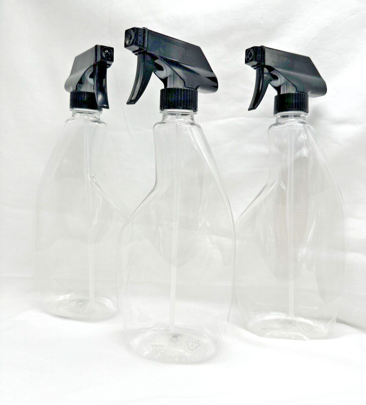22 oz PET 28/400 Clear Bottles Trigger Sprayer chemical resistant – qty 3