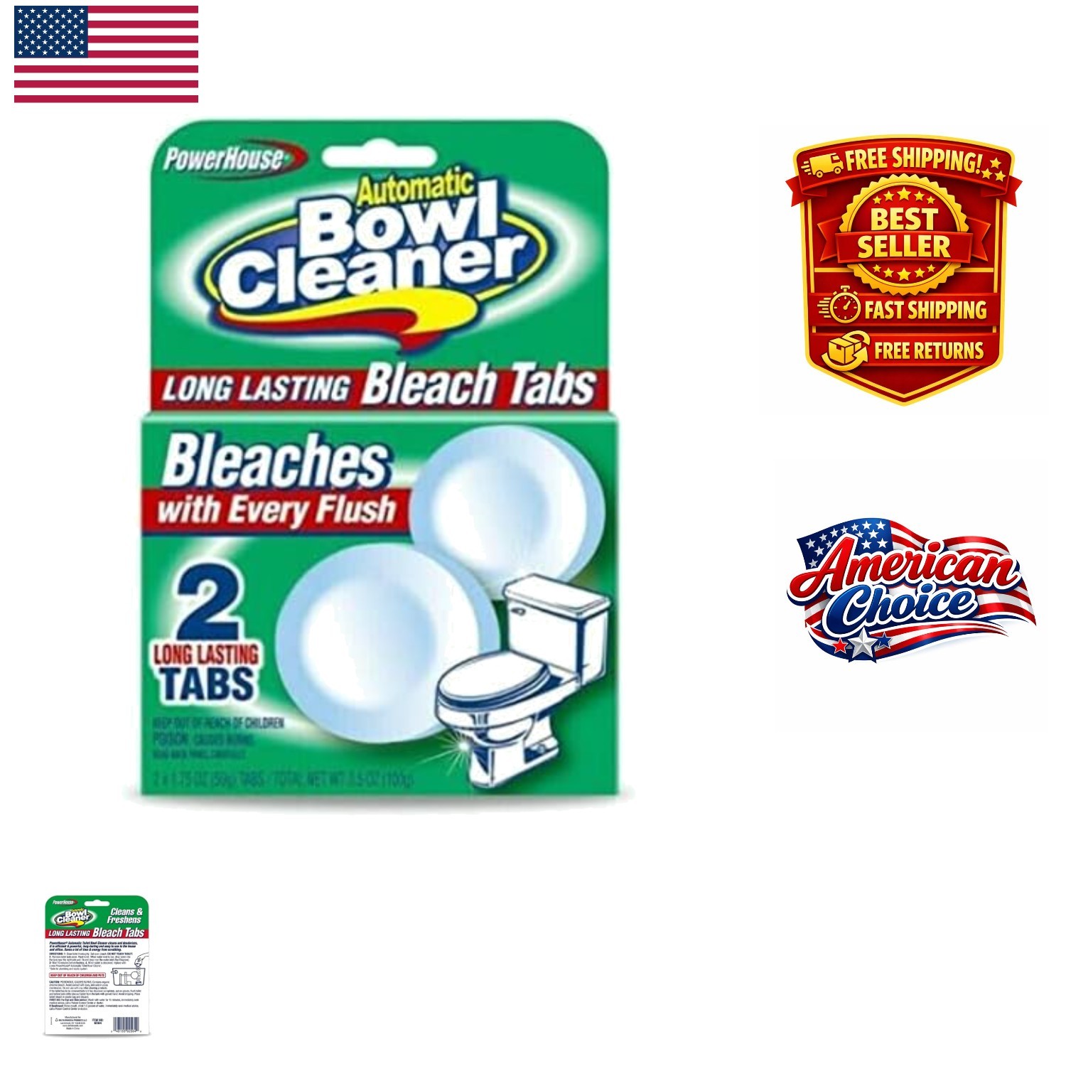 Convenient 2 Count Automatic Toilet Bowl Cleaning Tablets – Freshens Instantly