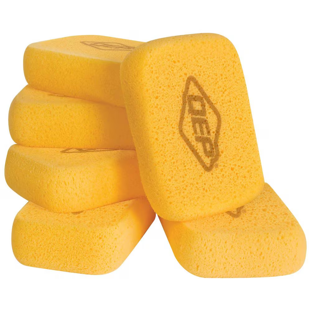 QEP Extra Large Grouting & Cleaning Sponges – 6-Pack 7.5″ x 5.5″ Heavy-Duty Poly