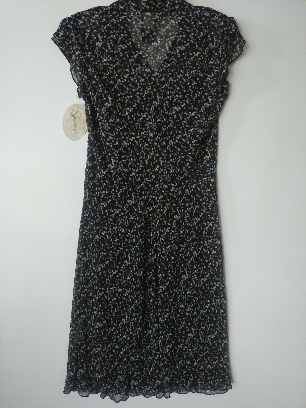 SPEECHLESS JUNIORS DRESS BROWN WITH DOTS 2 PIECES SIZE 5 NWT POLYESTER WASH COLD