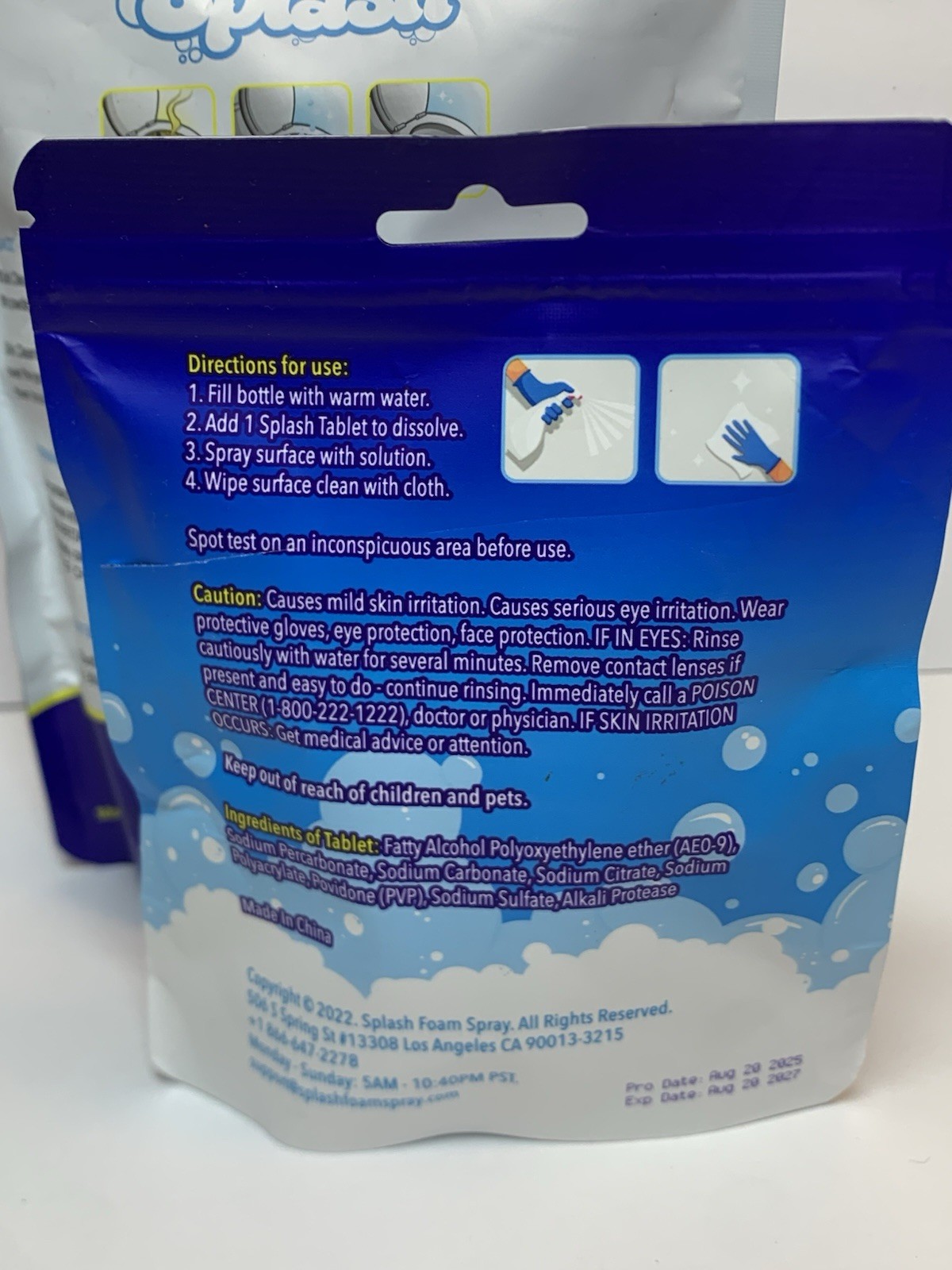 LOT Splash Toilet Cleaner Foaming Dissolve Septic Safe 400g + Cleaning Tablets