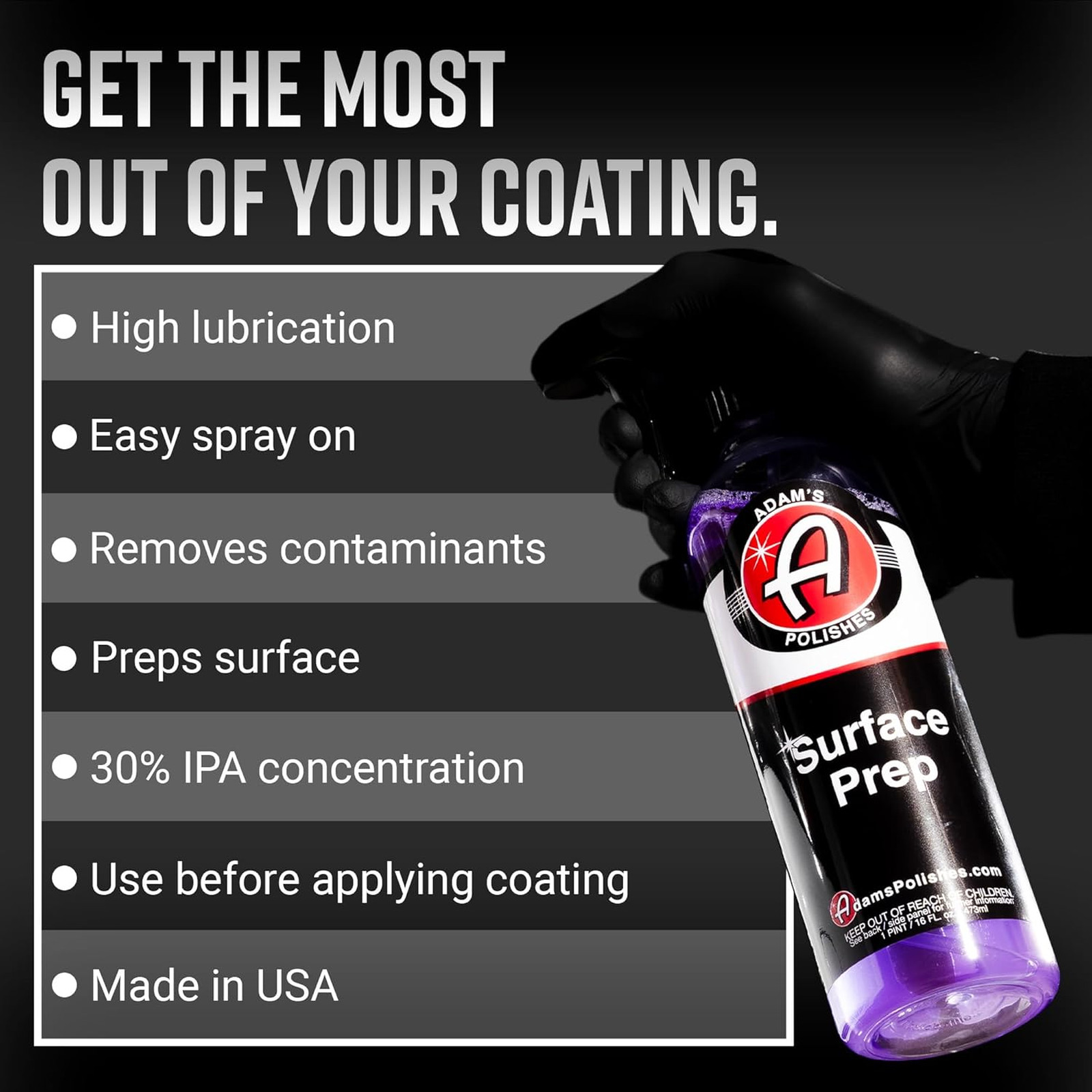 Surface Prep Spray 16oz for Auto Paint Ceramic Coating Car Wax Sealant Surface