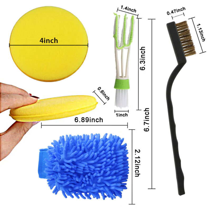 26Pcs Car Drill Wash Brush Auto Interior Wheel Home Detailing Clean Perfect Gift