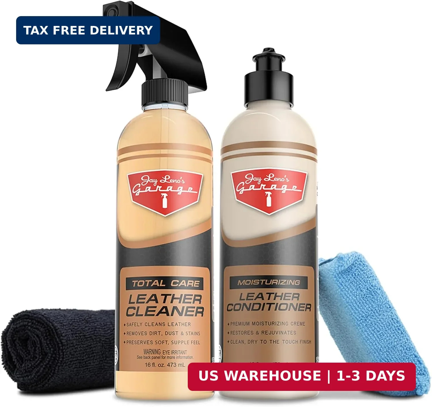 Jay Leno’s Garage Leather Cleaner and Conditioner for Car Interior – Advanced Ca