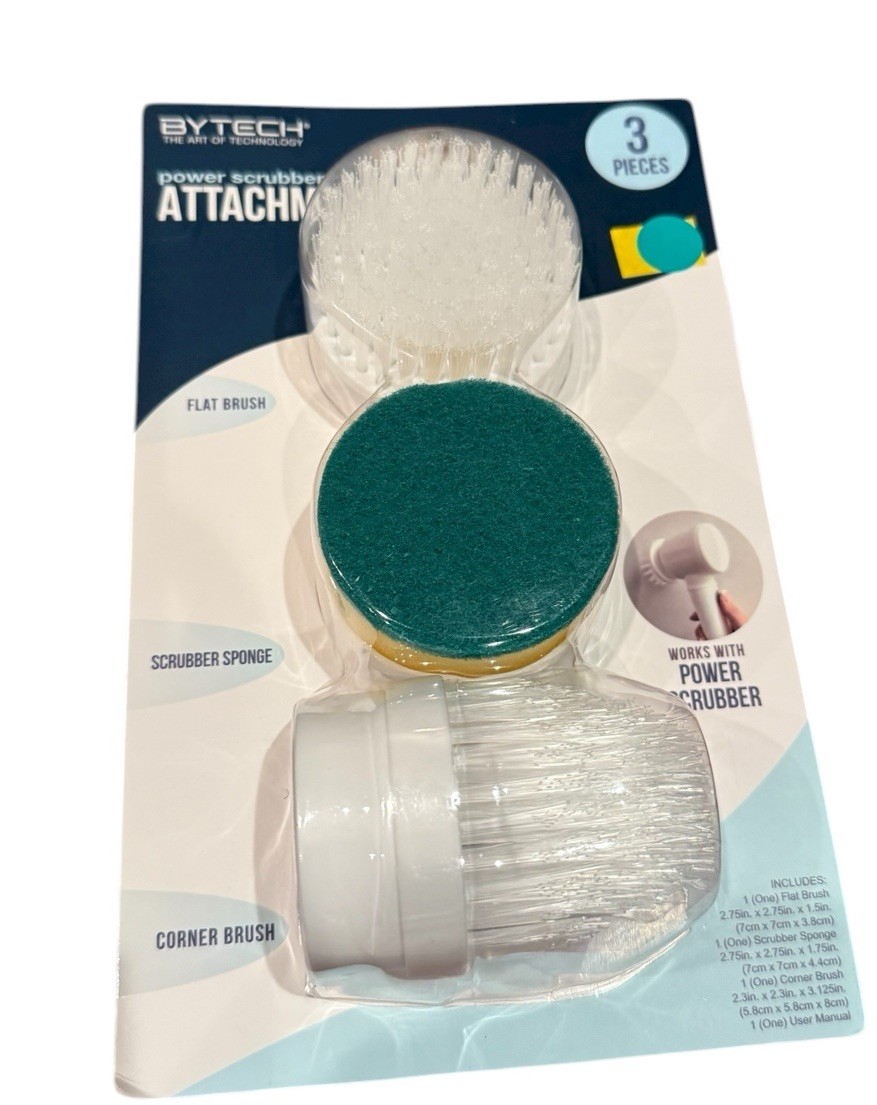 Bytech Power Scrubber 3 Piece Attachment Set BY-HH-MC-104-X3 Sealed