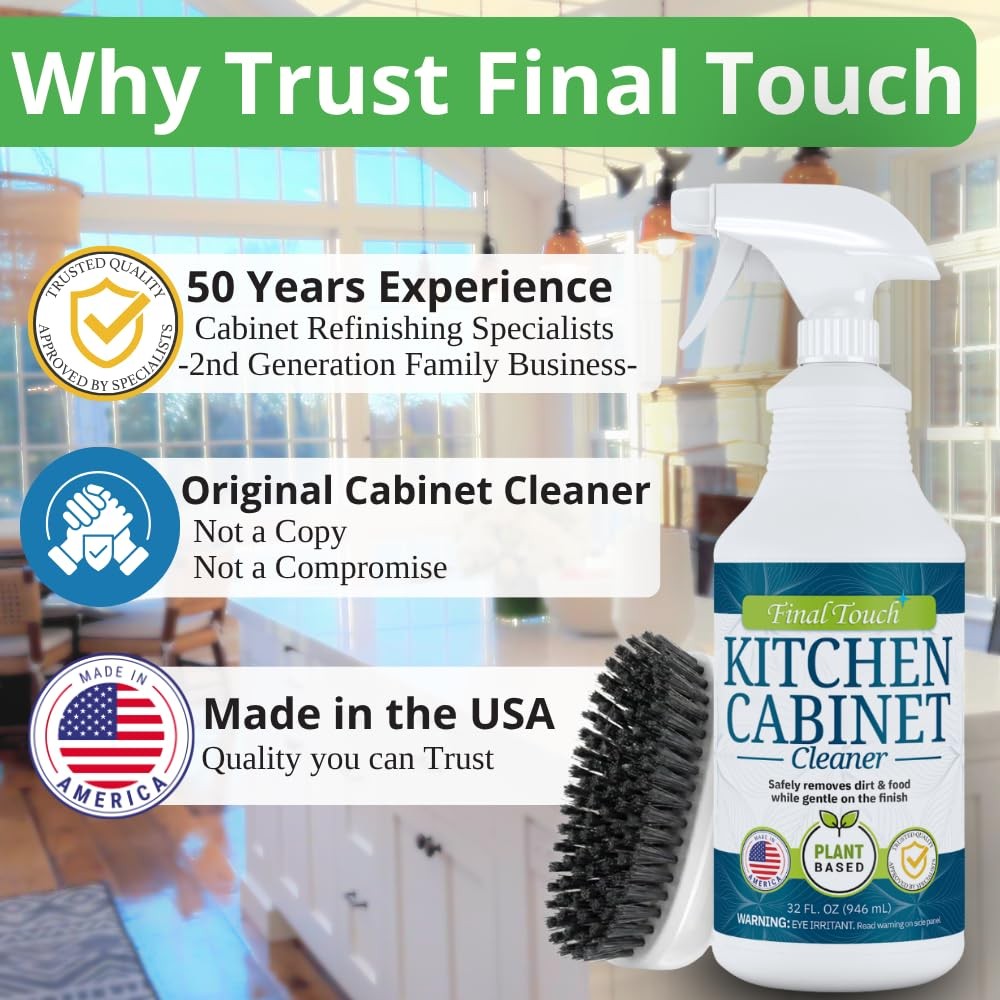 Kitchen Cabinet Cleaner Plant Based Cleaner Solution, Safe on Paint and Wood…