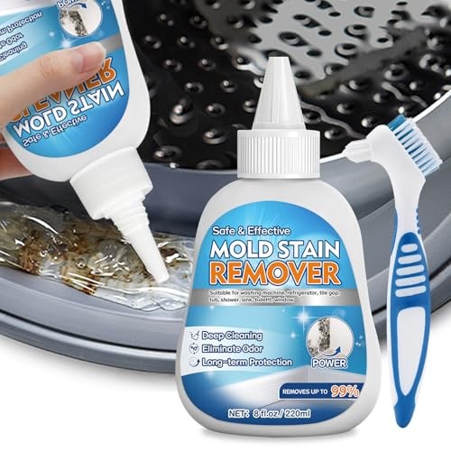 Home Mold Stain Remover Gel for Washer Seal, Thick No Scrub Mold Cleaner for