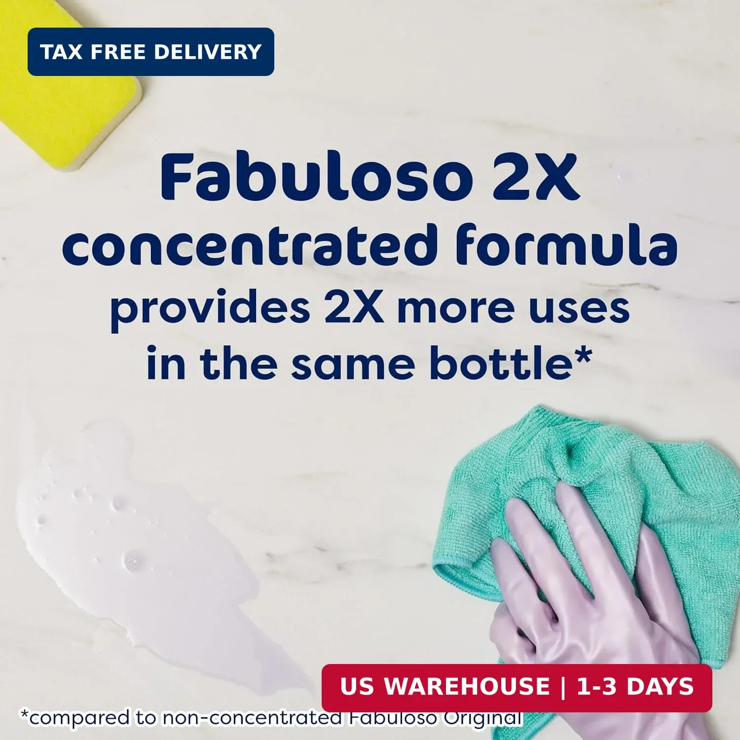 Fabuloso Multi-Purpose Cleaner and Floor Cleaner, 2X Concentrated Formula, Long-