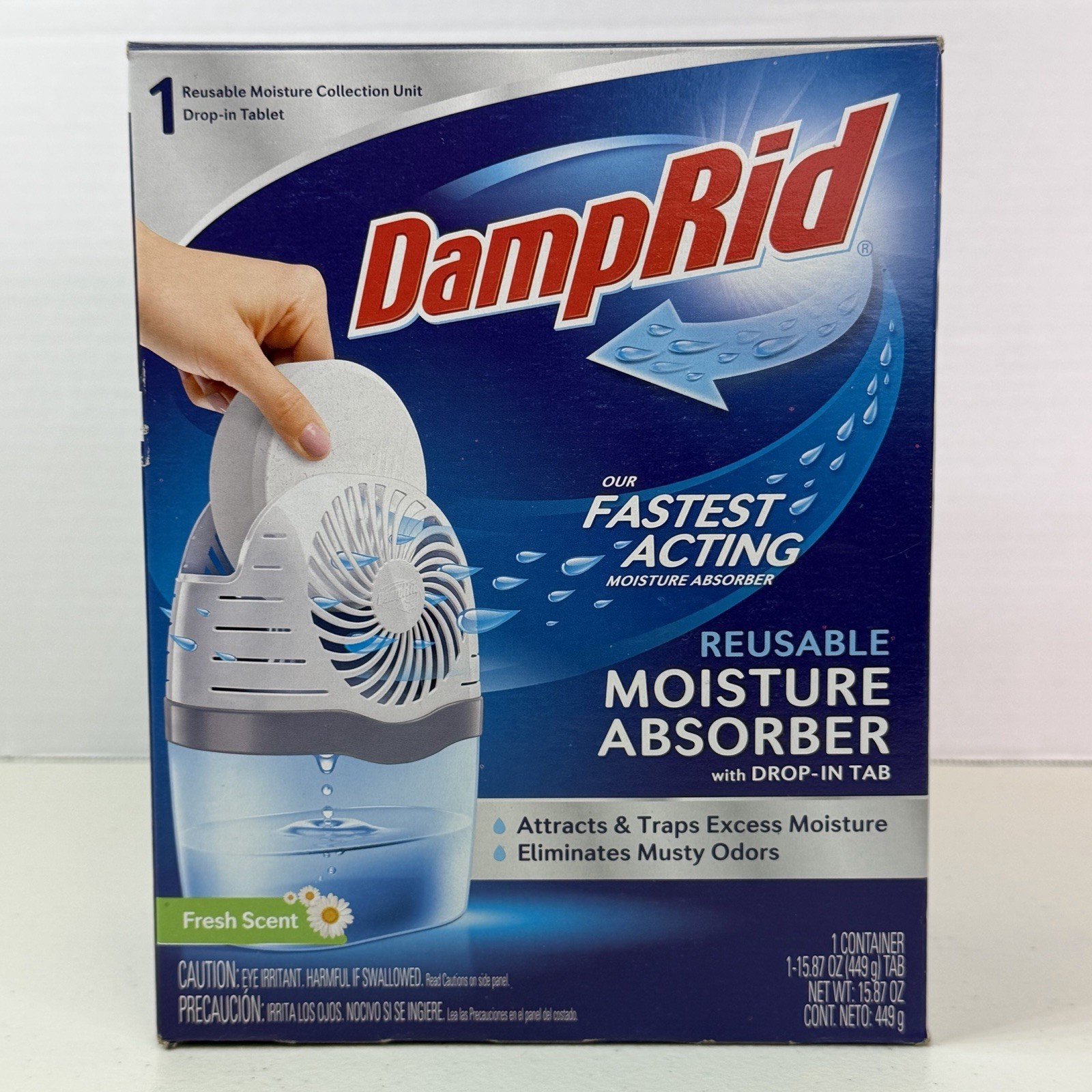 DampRid Drop-In Moisture Absorber Kit & Refill Pack Fresh Scent 3 Tablets