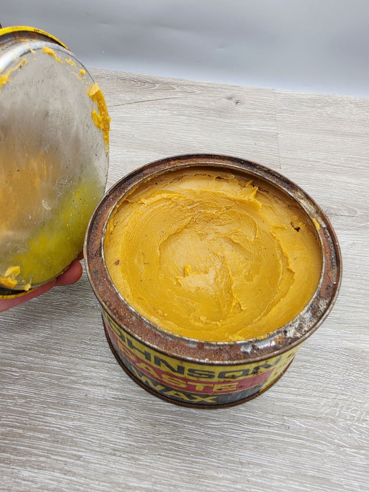 SC Johnson Paste Wax 16 oz Open Can Discontinued USA. 17.4 Oz Weight!!