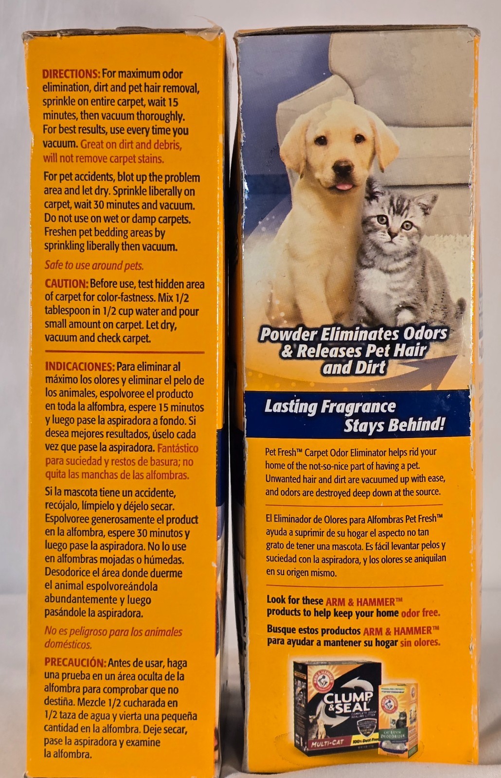 2 Boxes (Different Sizes) Arm & Hammer Pet Fresh Carpet Odor Eliminator