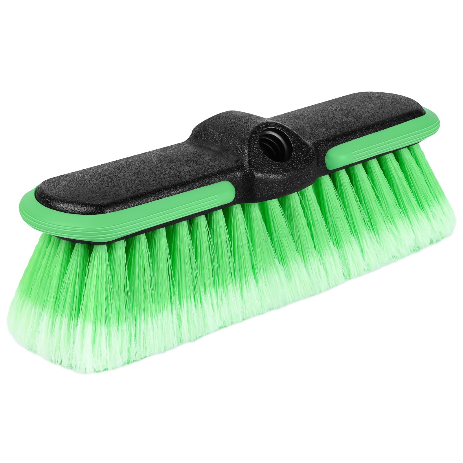 10“ Car Wash Brush Head, Scrub Brush Attachment for Extension Pole, Outdoor C…