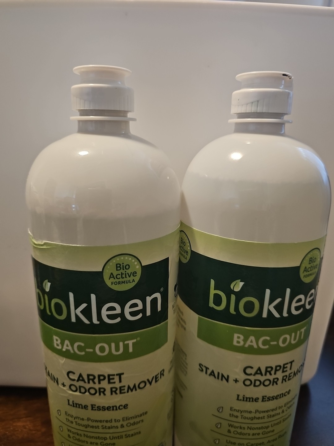2x Biokleen Bac Out Carpet Stain & Odor Remover – Lime Essence 32 oz Opened W2