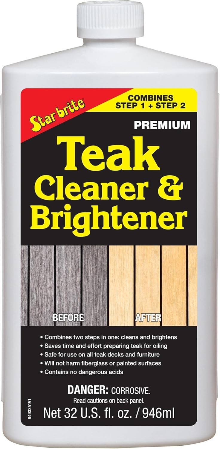 Teak Cleaner & Brightener, Restore Weathered Wood, 32oz