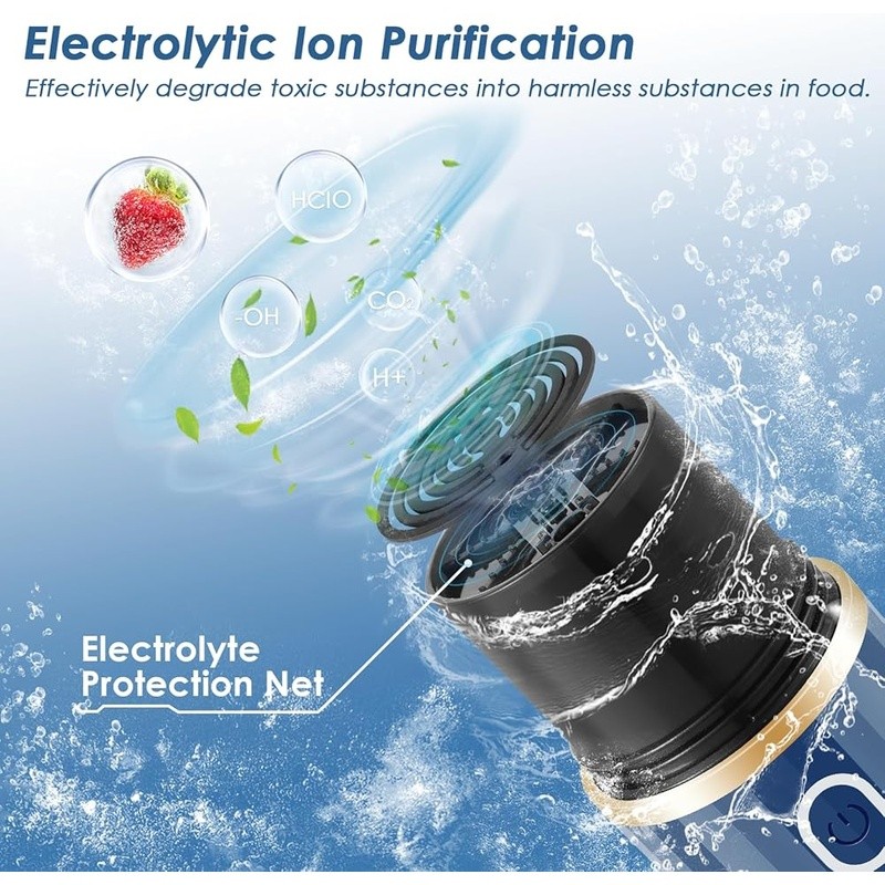 Efficient Fruit & Vegetable Cleaner Ion Purification Machine Safe Portable Use