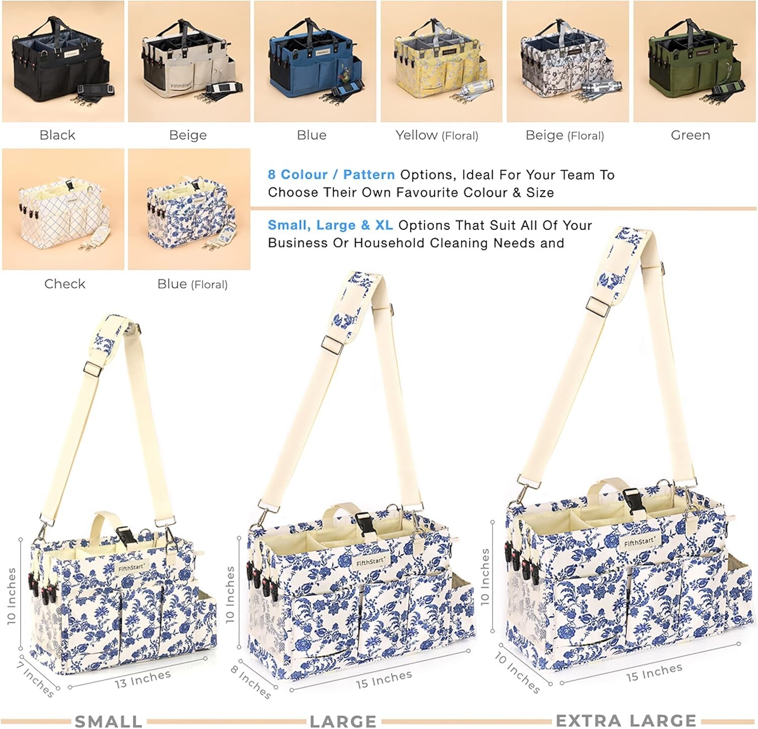 Easily Cleaned Tote Caddy with Stylish Design – 9 Pockets for Total Organization