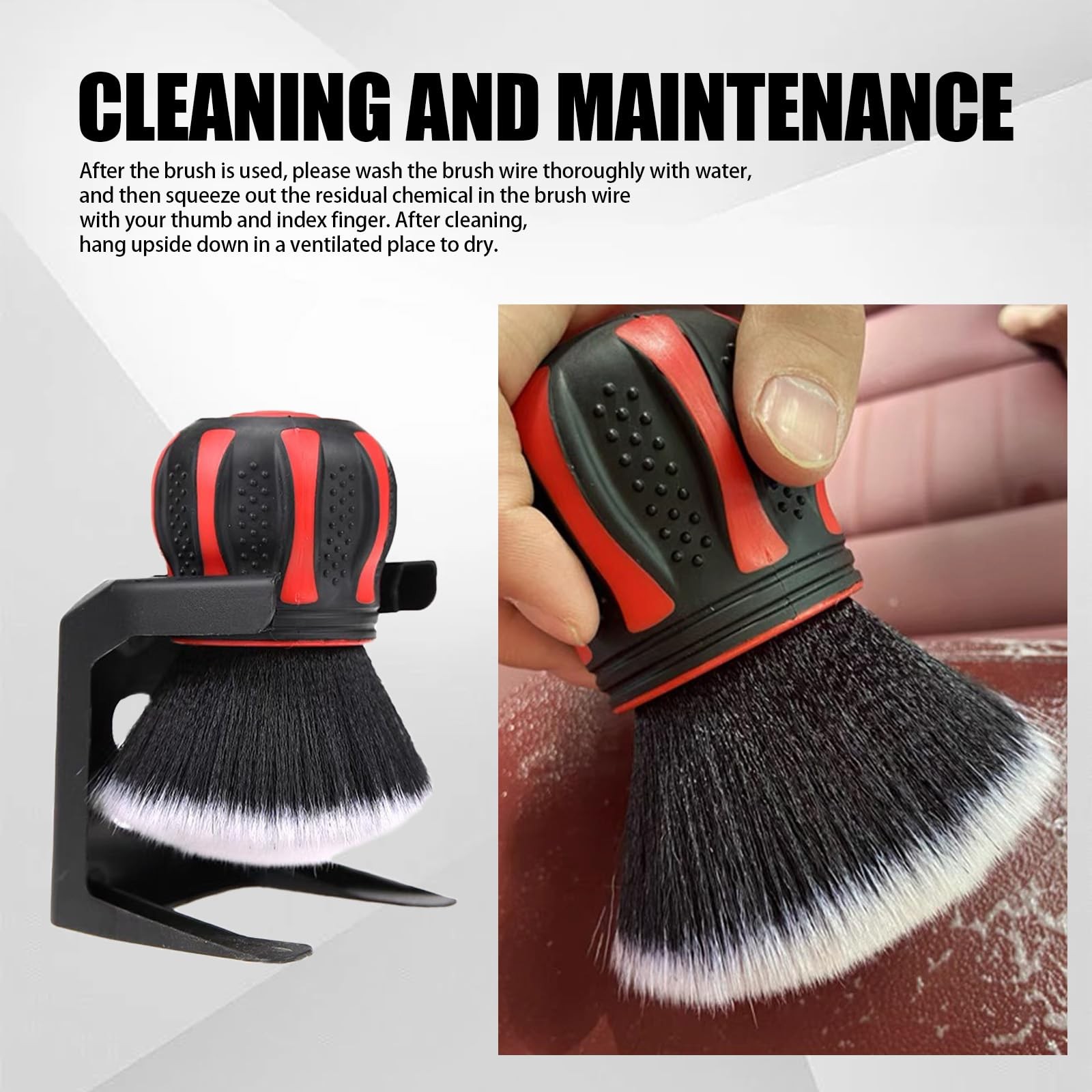 1 PC Car Detail Brush, Car Beauty Tools, Ultra Soft Detailing Brush with Stor…