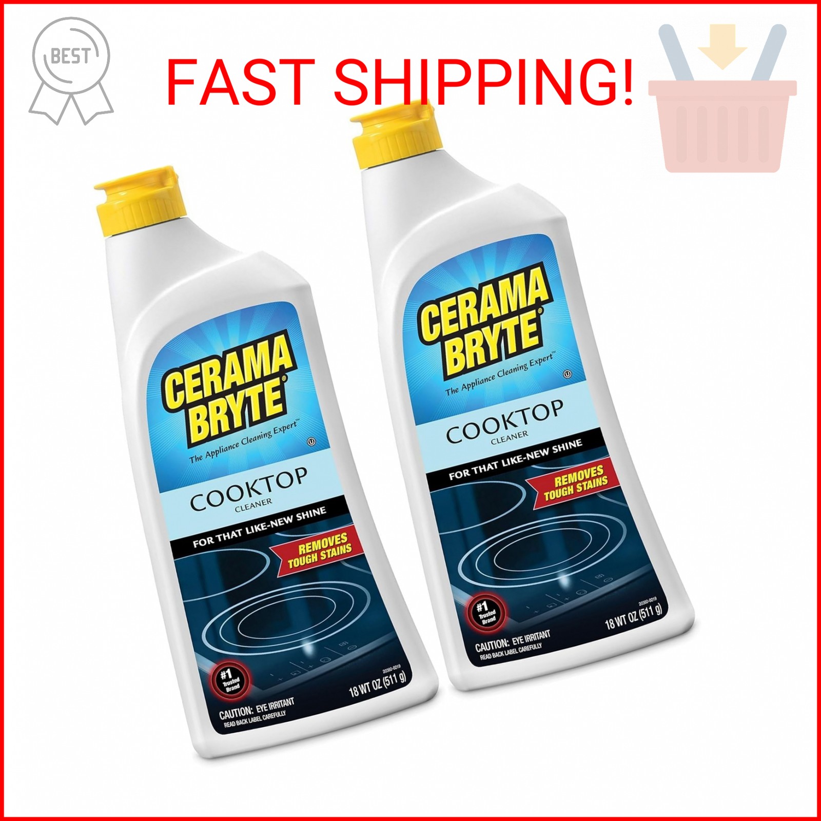 Cerama Bryte Removes Tough Stains Cooktop and Stove Top Cleaner for Glass – Cera
