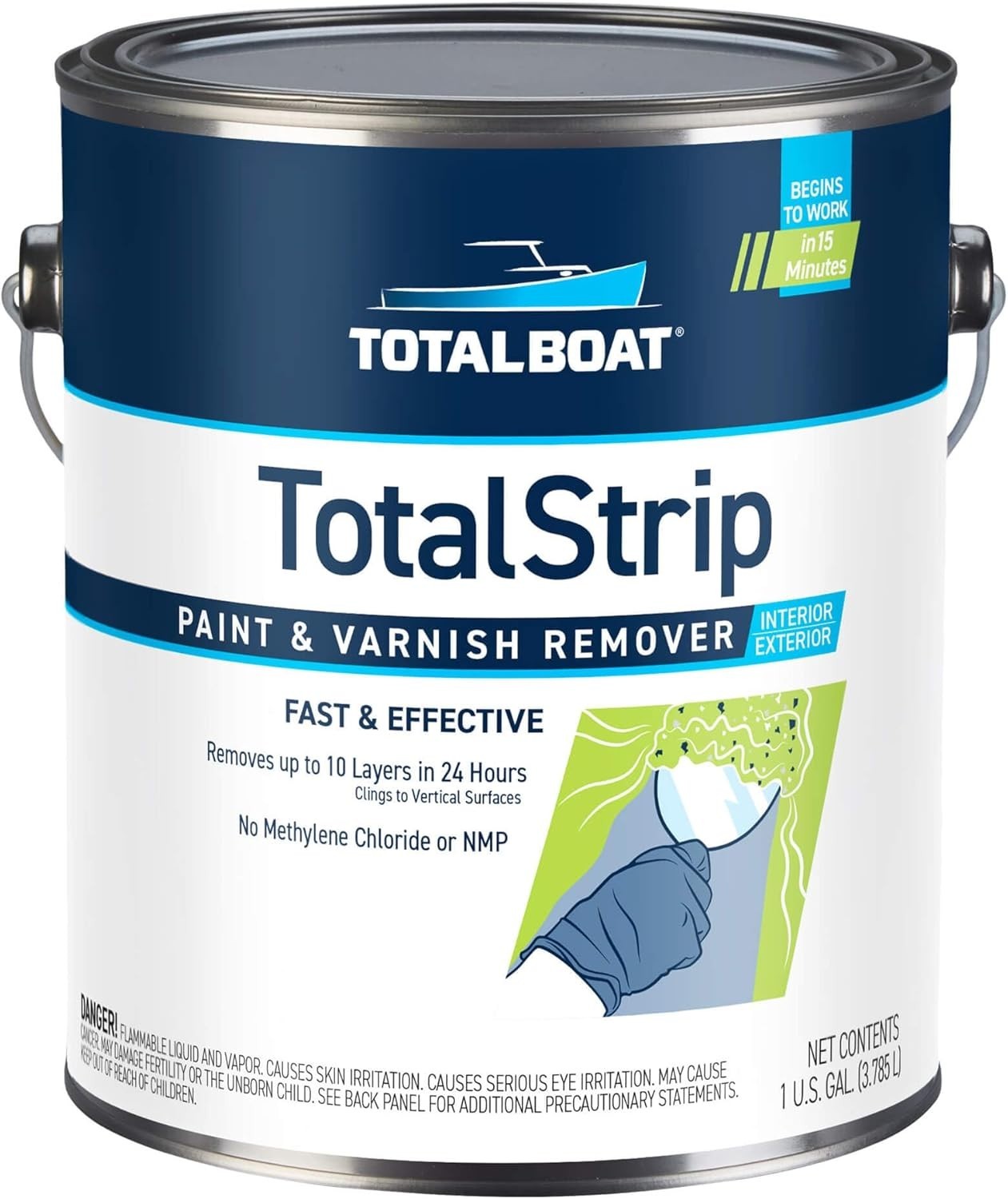 TotalStrip Fast-Acting Heavy Duty Gel Paint and Varnish Remover – No Methylen…