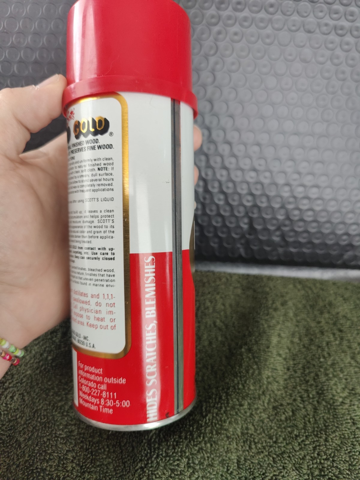 New Vintage Scott’s Liquid Gold Wood Cleaner Pourable Top Non Aerosol 16oz @