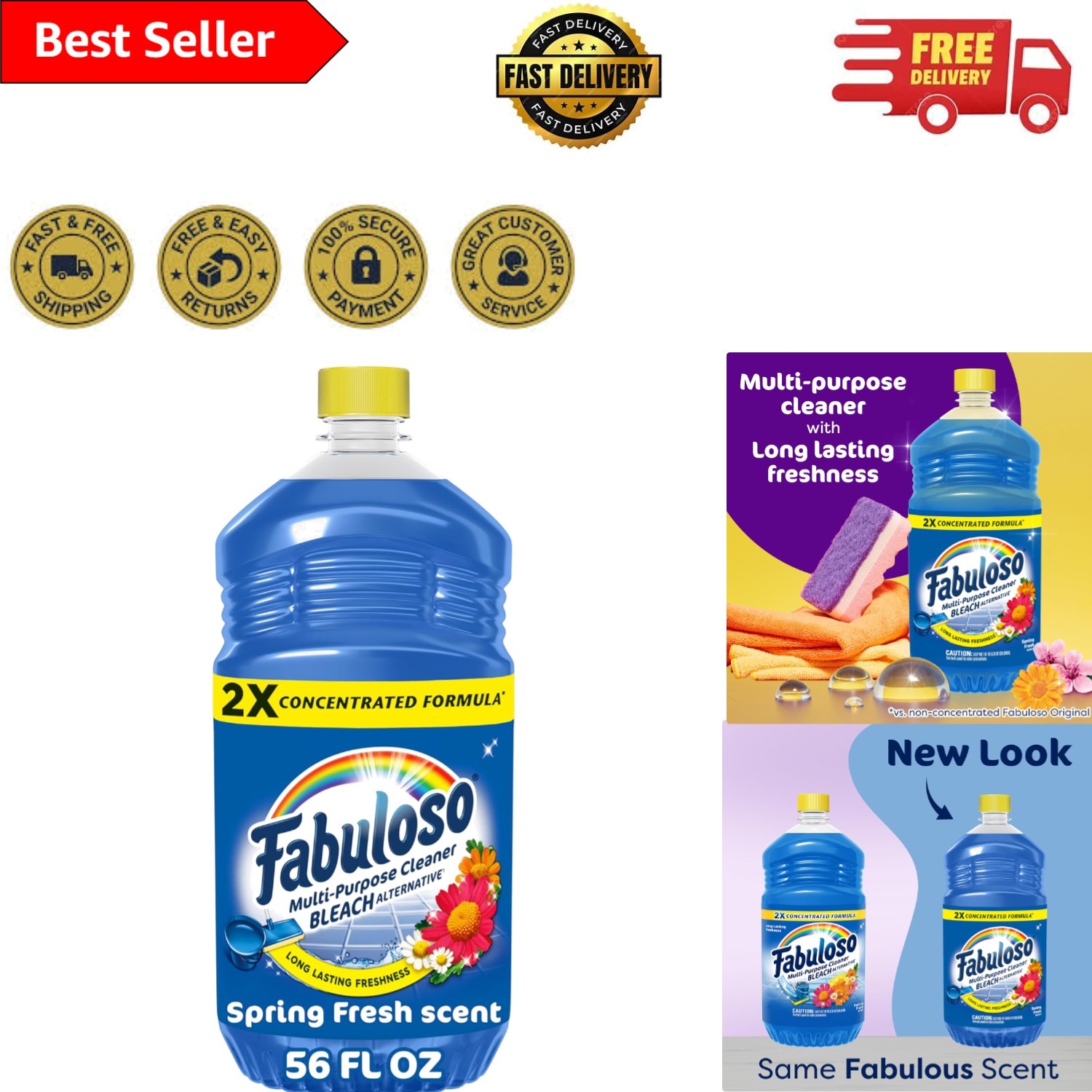 All-Purpose Cleaner 2X Concentrate – 56 oz with Long-Lasting Spring Fresh Aroma