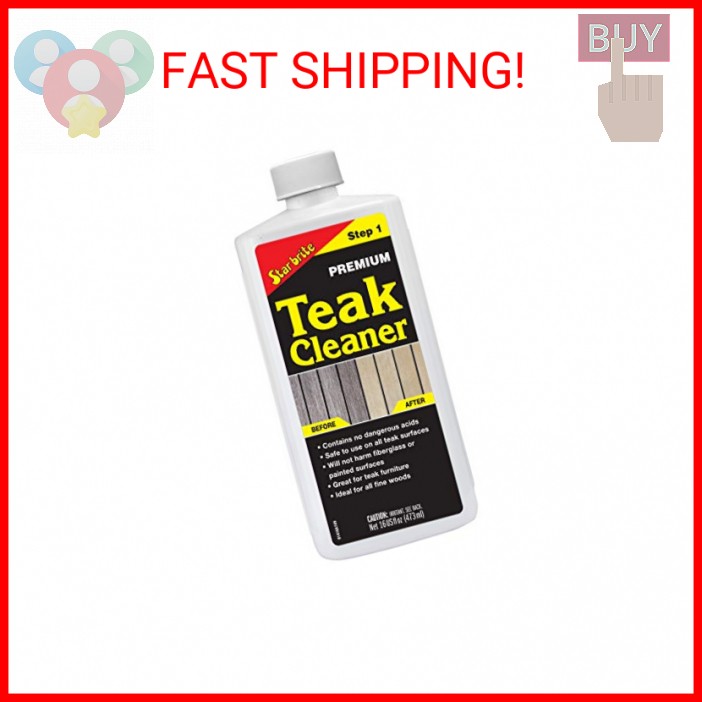 STAR BRITE Premium Teak Cleaner – Restore, Renew & Refresh Old Weathered Gray Te