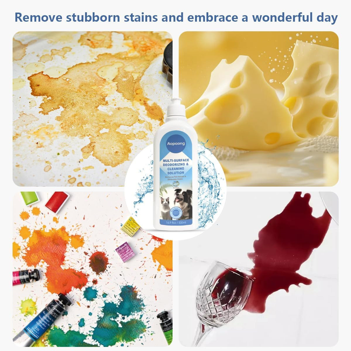 Multi-Surface Floor Cleaning Solution Ocean Scent, Household Floor Cleaner Ca…