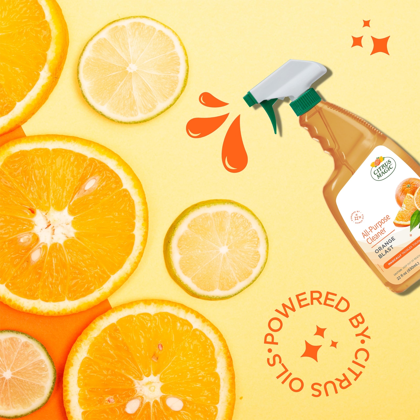 Citrus Magic All Purpose Cleaner 22 Fl Oz Orange Blast Natural Cleaning Power
