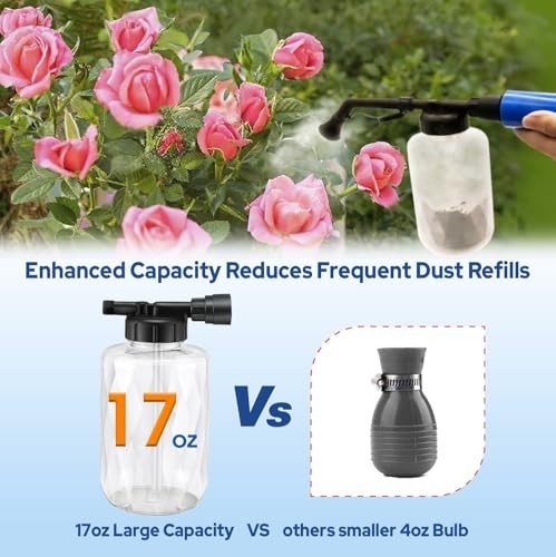 Diatomaceous Earth Powder Duster 250ml – Adjustable 17-50″ Sprayer, Ergonomic Ap