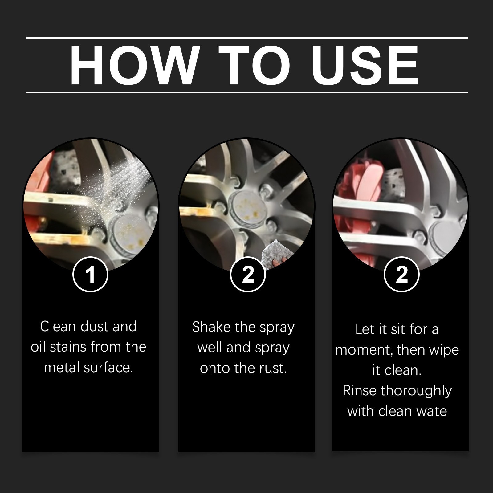 Rust Remover Lubricant Spray, Metal Rust Remover Spray For Car Parts Cleaning