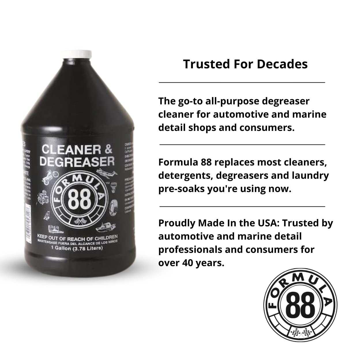 FORMULA 88 DEGREASER 4-Gallon Each