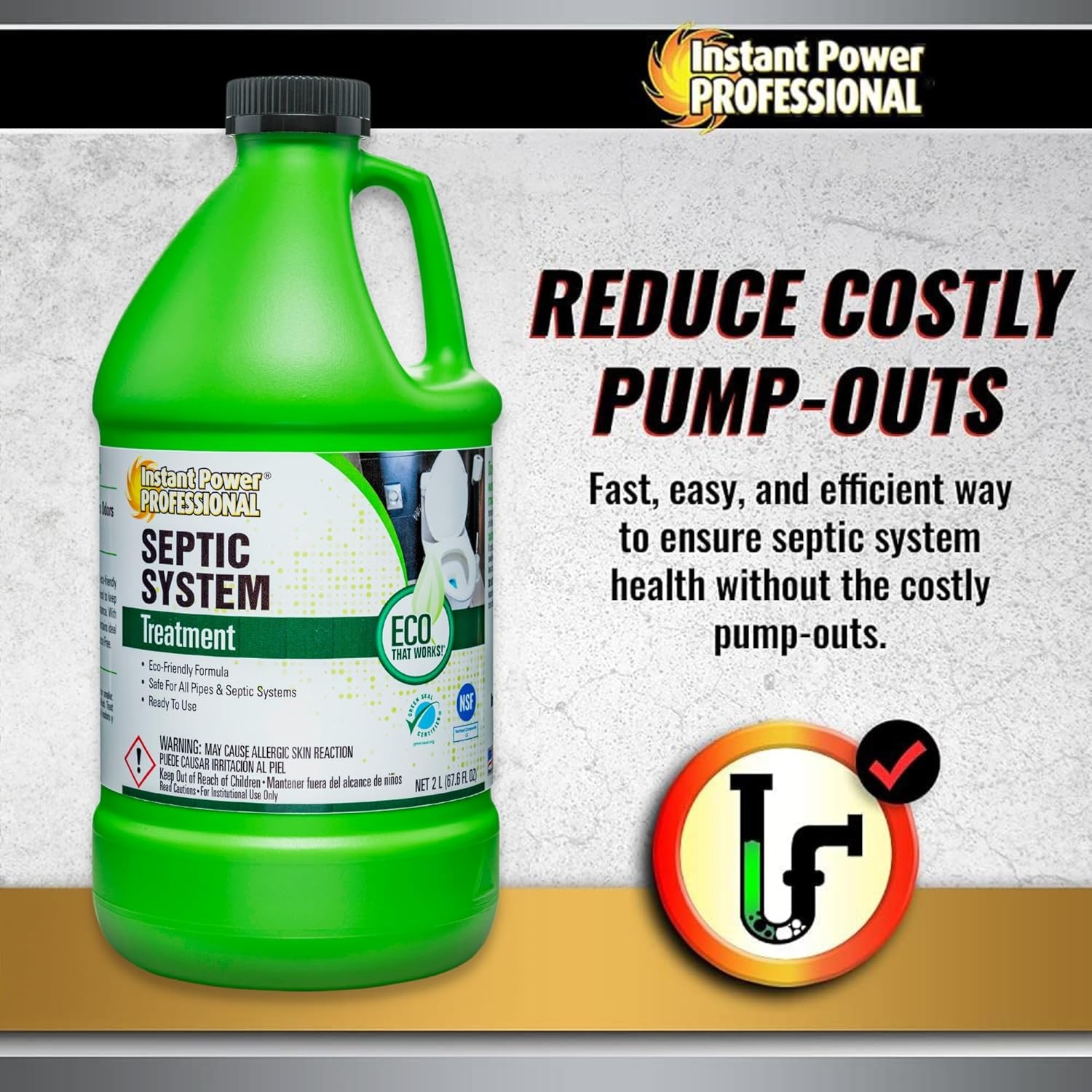 Instant Power Professional Septic System Treatment, Septic Tank Maintenance, 67.