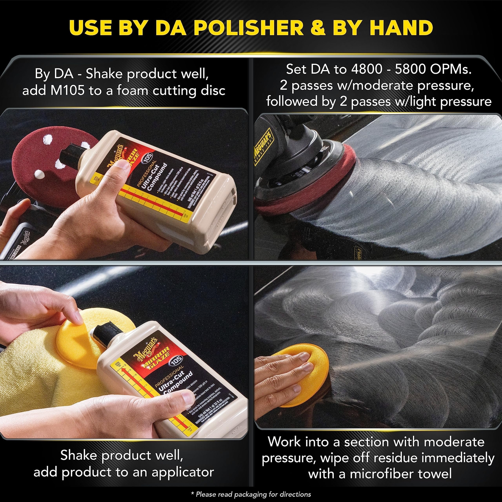 Meguiar’s Mirror Glaze Ultra-Cut Compound Removes Scratches and Restores Car …