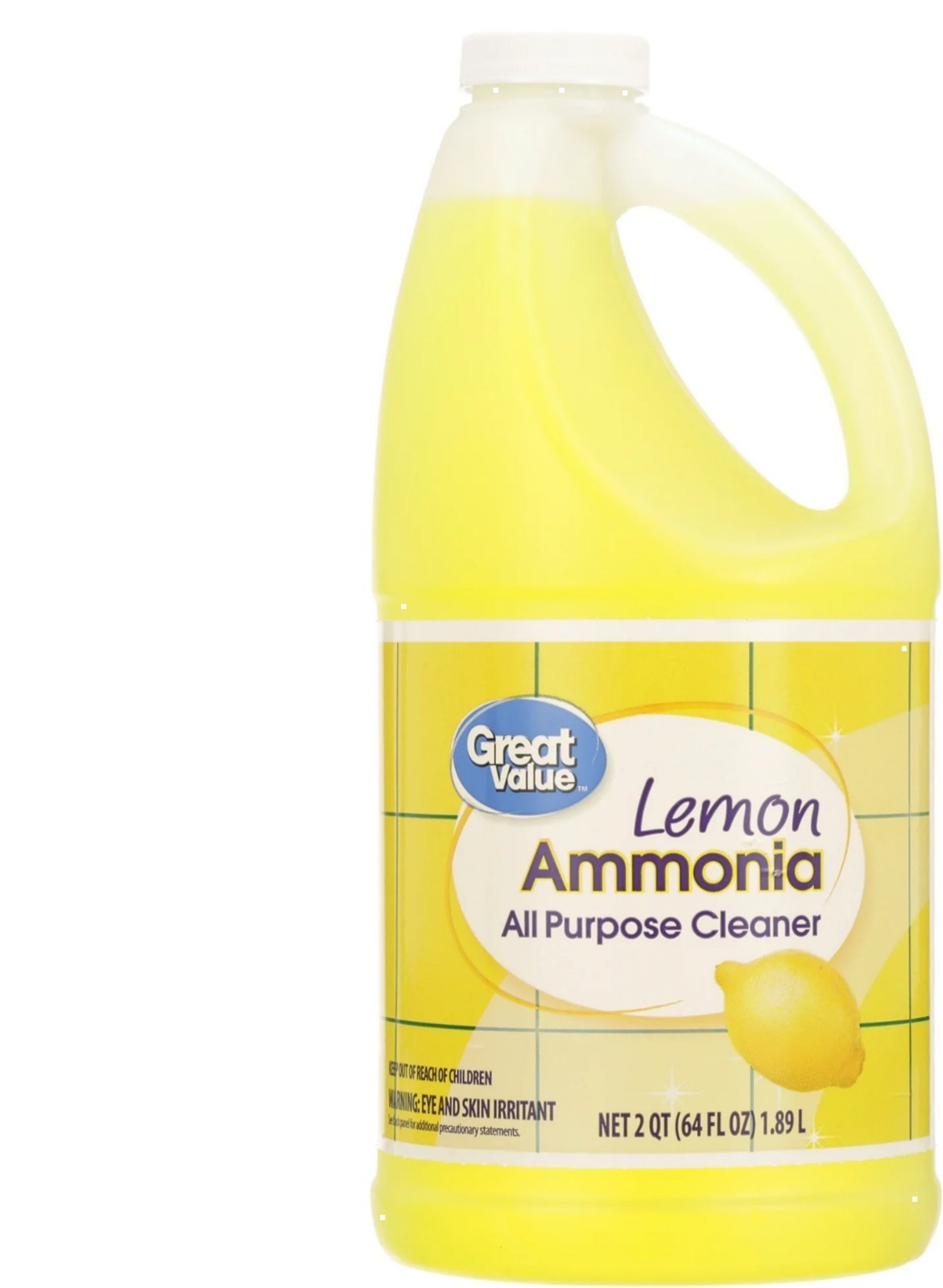 (8-pack) Great Value All-Purpose Cleaner with Ammonia, Lemon Scent, 64 fl oz