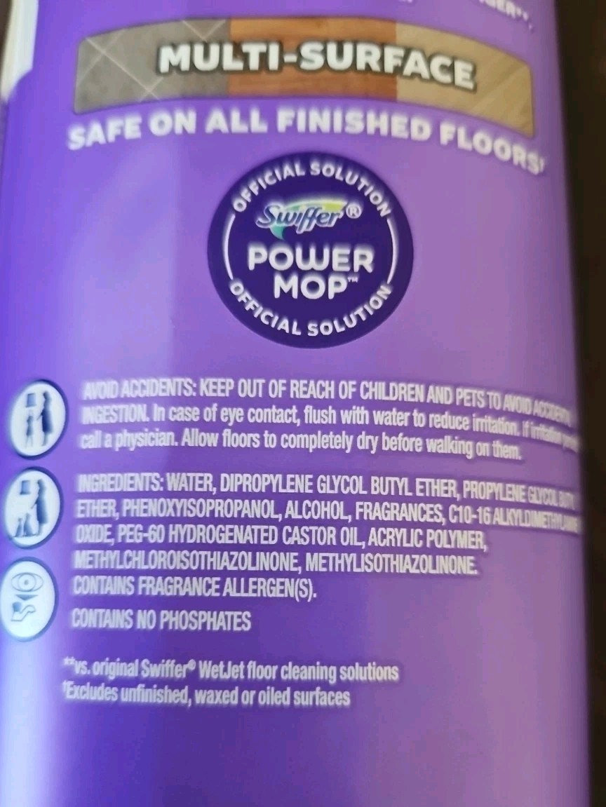 Lot Of 5~Power Mop Refill Solution, Floor Cleaner for Mop Tile, Vinyl, Lamina